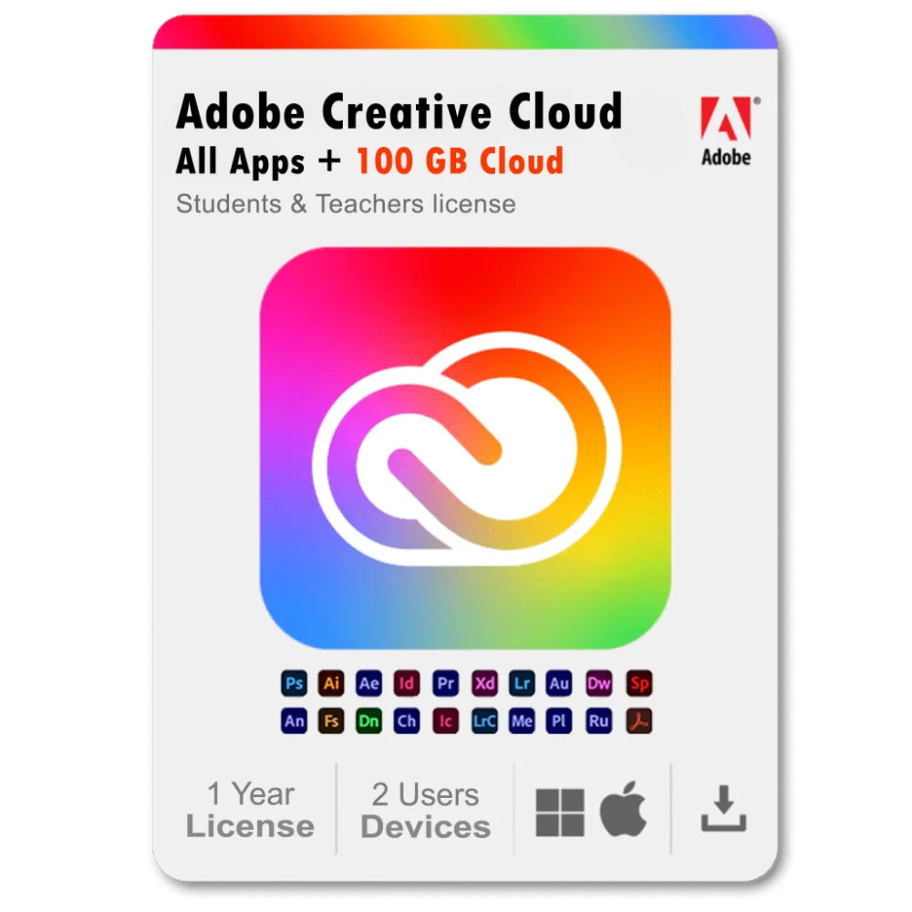 Adobe Creative Cloud Todos os Apps - Assinatura de 1 ano